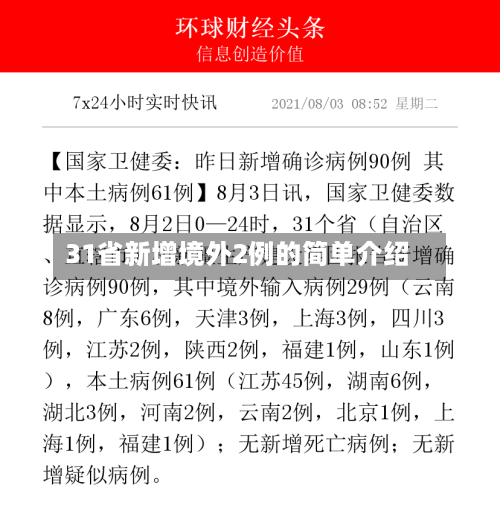 31省新增境外2例的简单介绍