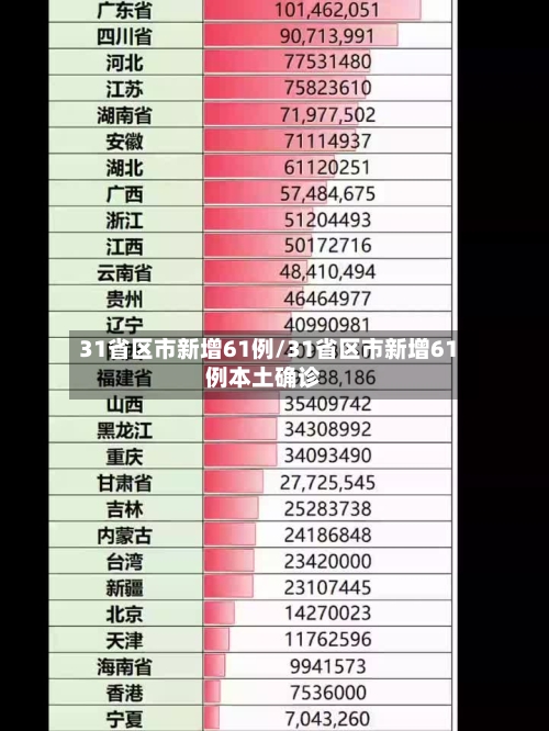 31省区市新增61例/31省区市新增61例本土确诊