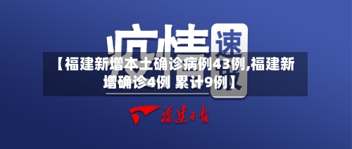 【福建新增本土确诊病例43例,福建新增确诊4例 累计9例】