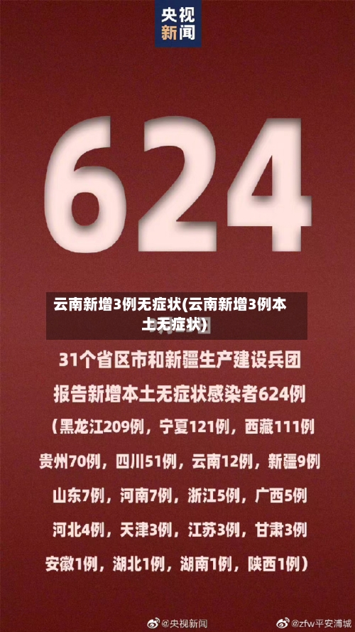 云南新增3例无症状(云南新增3例本土无症状)